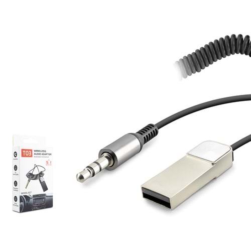 HADRON HD9005 Bluetooth 5.1 Ses Alıcı Adaptör USB Dahili 3.5 mm AUX Kablolu Handsfree Siyah