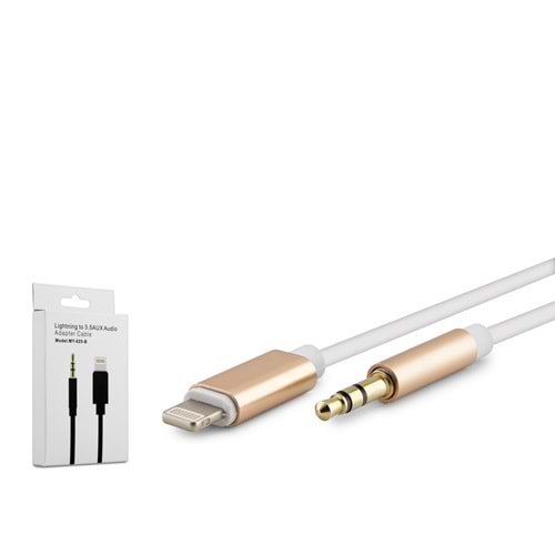 HADRON HDX1008 Lightning 3.5 mm Ses Kablosu 1 m Beyaz