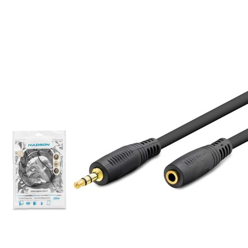 HADRON HDX1019 3.5 mm TRS AUX Uzatma Kablosu 3 m Siyah