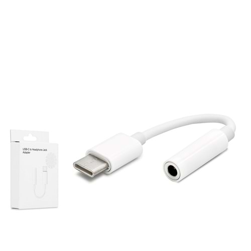 HADRON HDX1040 Type-C 3.5 mm Ses Kablosu Beyaz