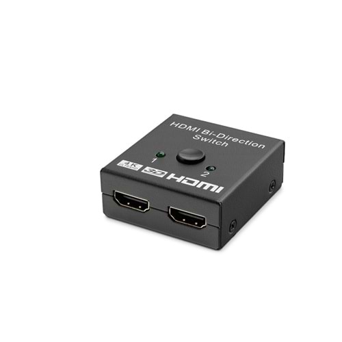 HADRON HDX1296 HDMI Switch 4K 3D Çift Yönlü 2 Port Siyah