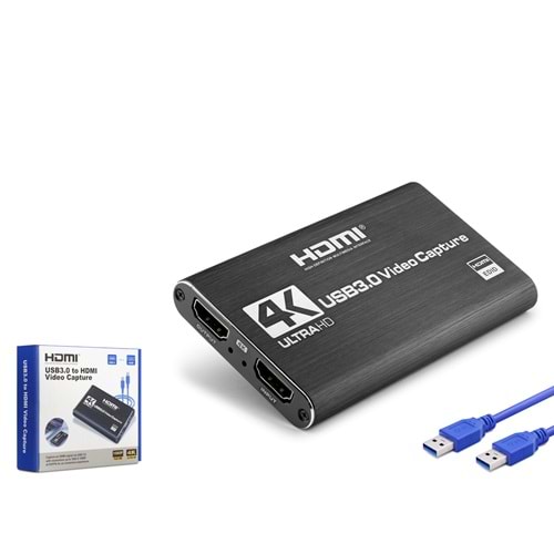 HADRON HDX1358 USB 3.0 HDMI Video Capture Kartı 4K Ultra HD Siyah