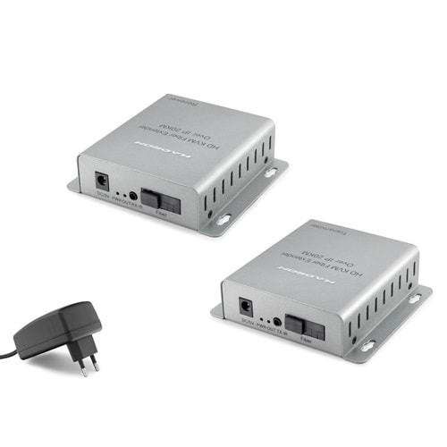HADRON HDX1364 HDMI KVM Fiber Extender Loop Out IR 1080p 60 Hz 20 km Gri