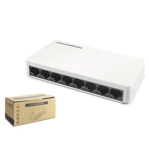 HADRON HDX1366 Ethernet Switch 8 Port 10/100 Mbps Beyaz