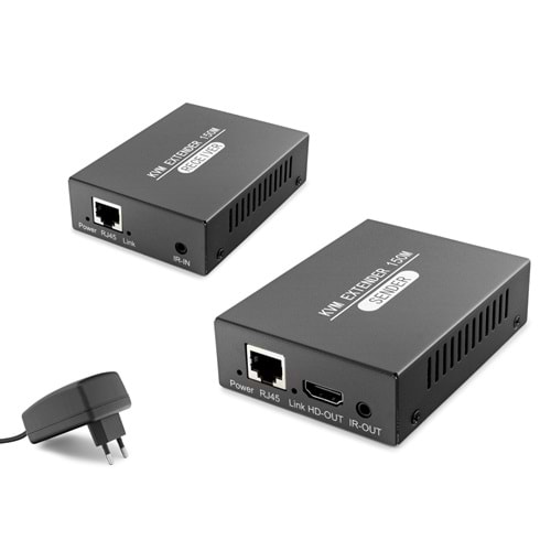 HADRON HDX1377 HDMI KVM Extender Loop Out IR 1080p 60 Hz 150 m Siyah