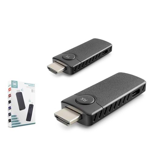 HADRON HDX1387 Kablosuz HDMI Görüntü Aktarım Seti 1080p 50 m Siyah
