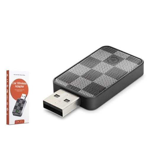 HADRON HDX1392 Kablosuz CarPlay Adaptörü Bluetooth 5.0 5 GHz WiFi USB Siyah