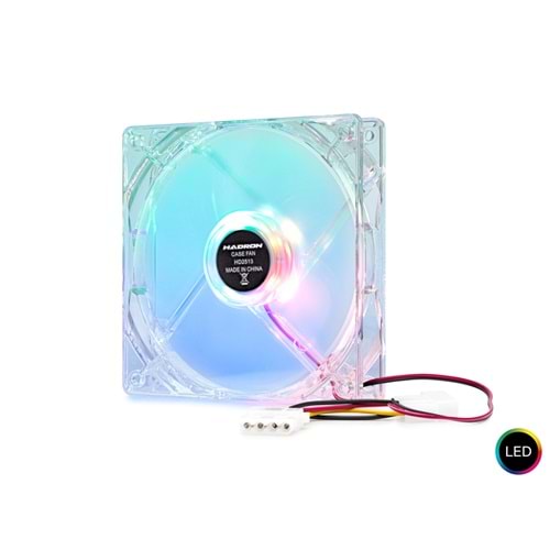 HADRON HDX1502 Kasa Fanı LED 120 mm Şeffaf