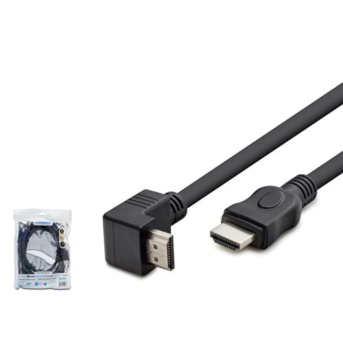 HADRON HDX2016 HDMI Kablo L Tip OD 7.0 mm 1.5 m Siyah