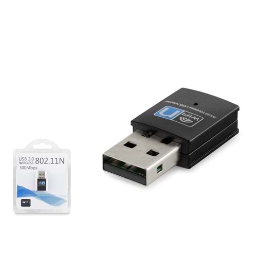 HADRON HDX2255 USB WiFi Adaptörü 300 Mbps Siyah