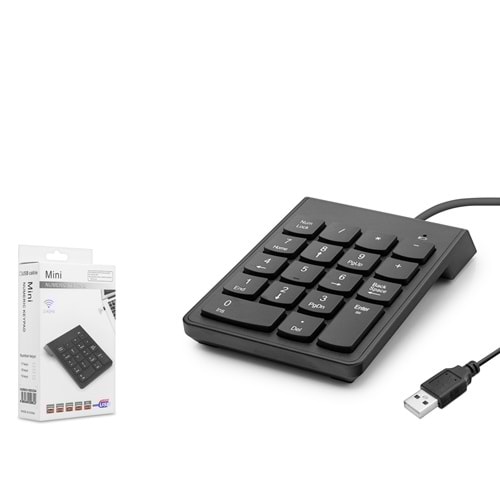 HADRON HDX2503 Kablolu Numerik Klavye 18 Tuş Siyah