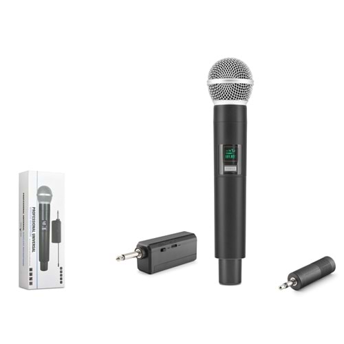 HADRON HDX2801 UHF Kablosuz Mikrofon 6.35 mm Siyah