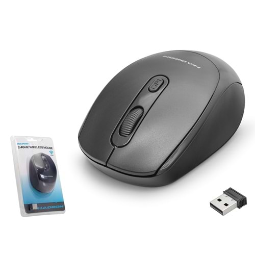 HADRON HDX3406 Kablosuz Mouse 2.4 GHz 1600 DPI Siyah