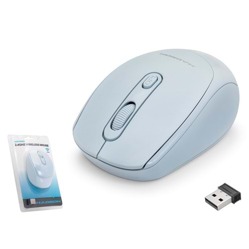 HADRON HDX3406B Kablosuz Mouse 2.4 GHz 1600 DPI Açık Mavi