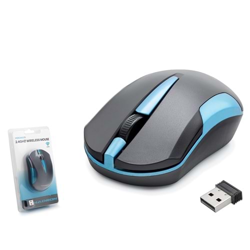 HADRON HDX3407B Kablosuz Mouse 2.4 GHz 1600 DPI Mavi