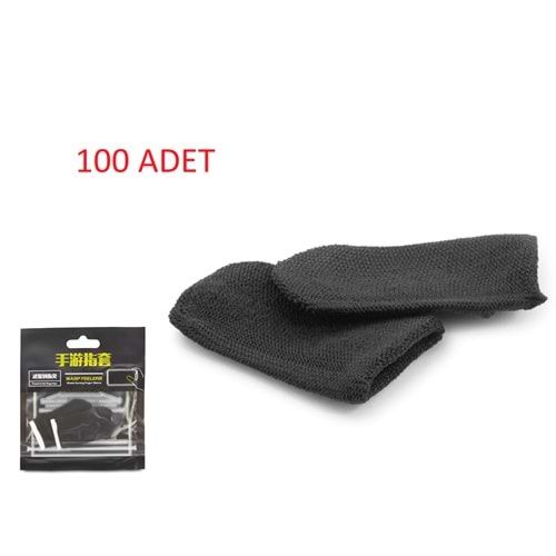 HADRON HDX3577P Mobil Oyun Parmak Eldiveni PUBG CoD Free Fire Dokunmatik Ekran Uyumlu 100 Adet Siyah