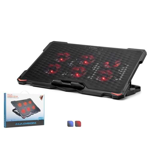 HADRON HDX4255 Polar Serisi Laptop Soğutucu 6 Fanlı LED 15.6-17.3 İnç Siyah