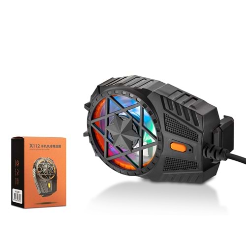 HADRON HDX4366 Klipsli Telefon Soğutucu Fan RGB Siyah