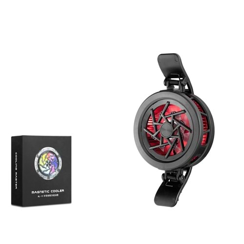 HADRON HDX4369 Manyetik Klipsli MagSafe Uyumlu Telefon Soğutucu Fan RGB Siyah