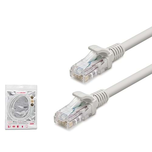 HADRON HDX5003 Cat6 Ethernet Patch Kablosu 1 Gbps 250 MHz 20 m Beyaz