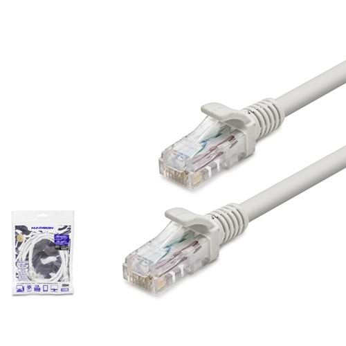 HADRON HDX5054 Cat6 Ethernet Patch Kablosu 1 Gbps 250 MHz 1.5 m Beyaz