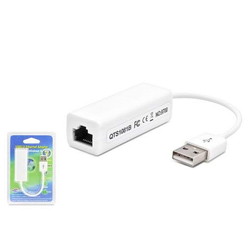 HADRON HDX5277 USB 2.0 Ethernet Adaptör 10/100 Mbps Beyaz