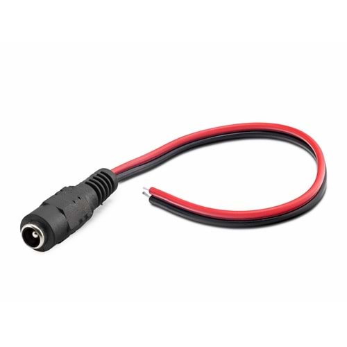 HADRON HDX5528 DC Power Jack Kablosu 5.5x2.5 mm 26 cm Siyah