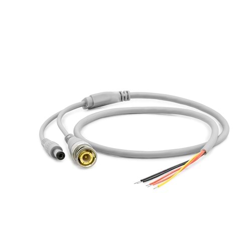 HADRON HDX5530-50 BNC ve DC Power Jack Kablosu 5.5x2.5 mm 60 cm 50 Adet Paket Beyaz