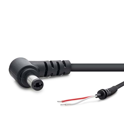 HADRON HDX5537 Laptop Adaptör DC Jack Kablosu 5.5x2.5 mm L Tip 1.2 m 90W Siyah