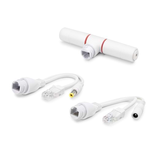 HADRON HDX5550 PoE Combiner Mux 2 In 1 RJ45 Veri ve Güç Birleştirici Adaptör Seti Beyaz