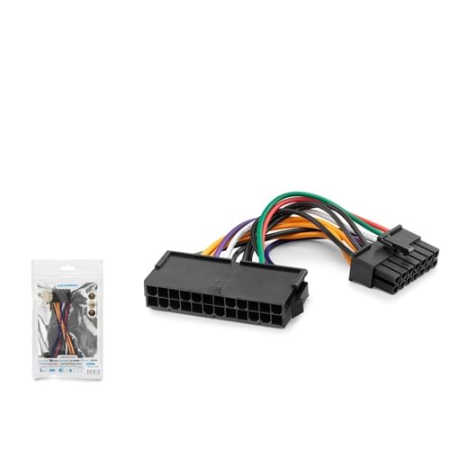HADRON HDX5560 PSU 24 Pin to ATX 14 Pin Adaptör Kablosu Siyah