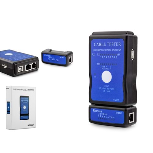 HADRON HDX6512 Kablo Test Cihazı RJ11 RJ45 RJ12 USB Siyah