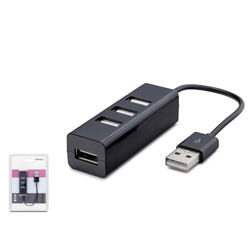HADRON HDX7014 USB Hub 4 Port 480 Mbps Siyah