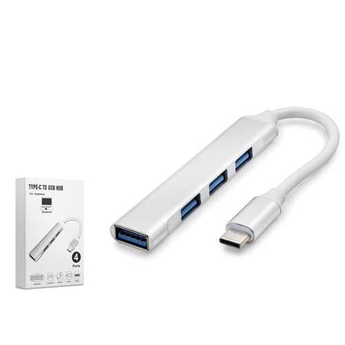 HADRON HDX7032 Type-C Hub 4 Port 480 Mbps Beyaz