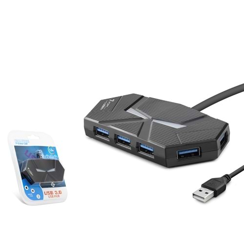 HADRON HDX7038 USB 3.0 Gaming RGB Hub 7 Port 5 Gbps 1.2 m Siyah