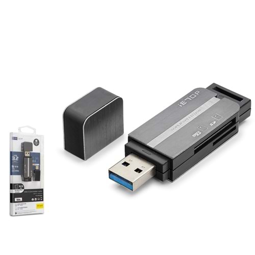 iETOP HDX7054 USB Type-C 3.2 Gen1 Kart Okuyucu SD MicroSD 5 Gbps Gri