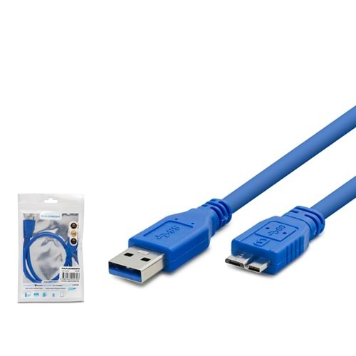 HADRON HDX7510 USB 3.0 Harddisk Kablosu 1 m Mavi