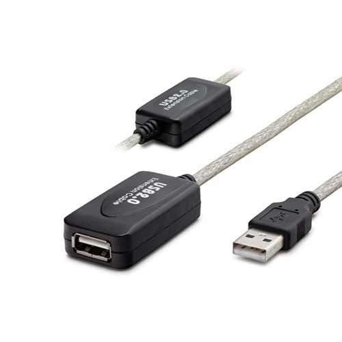 HADRON HDX7515 USB Active Repeater Uzatma Kablosu 20 m Siyah