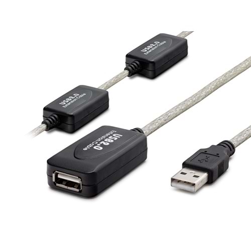 HADRON HDX7525 USB Active Repeater Uzatma Kablosu 30 m Siyah