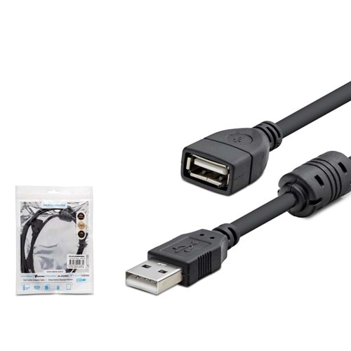 HADRON HDX7533 USB Uzatma Kablosu 1.5 m Siyah