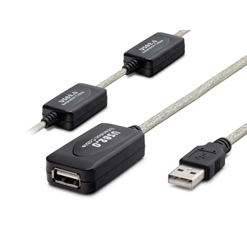 HADRON HDX7537 USB Active Repeater Uzatma Kablosu 15 m Siyah