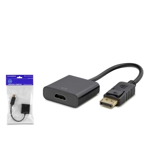 HADRON HDX7767 DisplayPort to HDMI Görüntü Dönüştürücü 4K 30 Hz Siyah