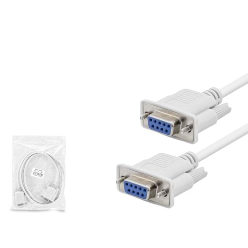 HADRON HDX7800 RS232 DB9 Seri Port Bağlantı Kablosu 9 Pin 1.5 m Beyaz