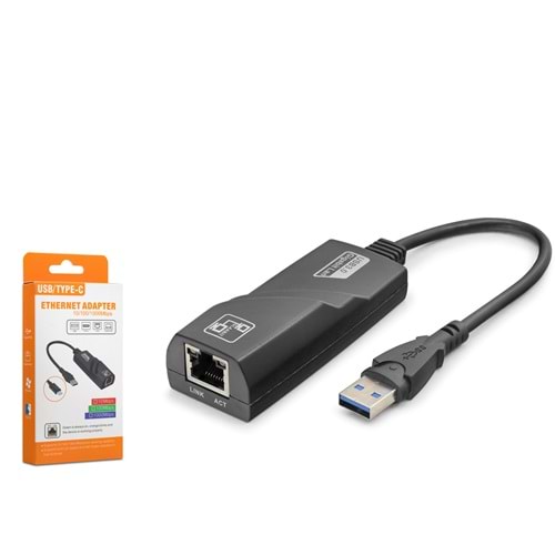 HADRON HDX7867 USB 3.0 Ethernet Adaptör Gigabit Siyah