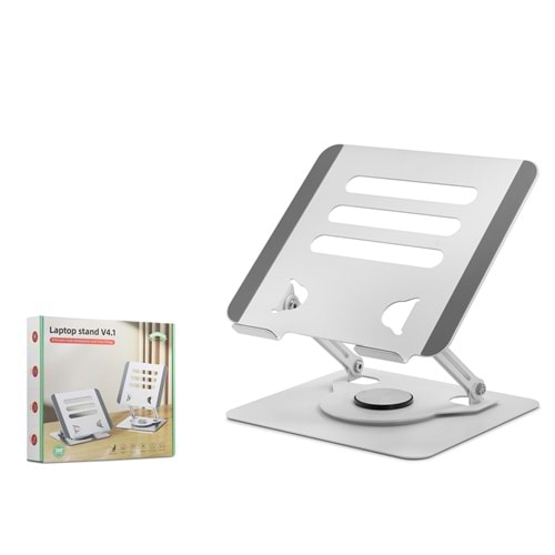 HADRON HDX8019 Laptop ve Tablet Standı 360° Döner Alüminyum Alaşım 13-17.3 İnç Gri
