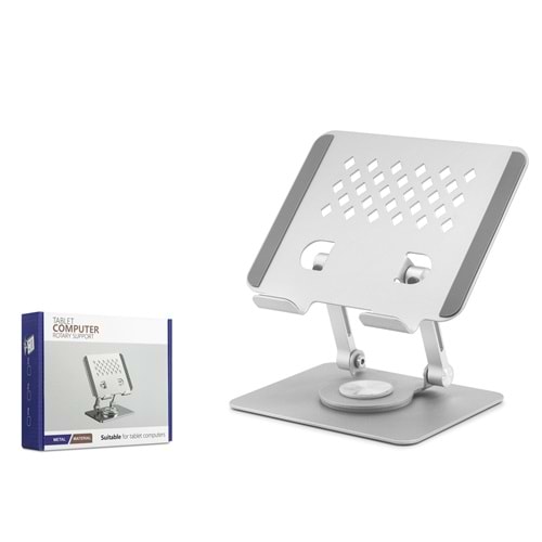 HADRON HDX8021 Laptop ve Tablet Standı 360° Döner Metal 4-13 İnç Gri