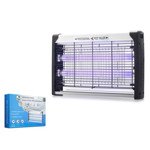 HADRON HDX9300 Elektrikli Sinek Öldürücü Cihaz 20W 39 cm Floresan ABS Siyah Beyaz