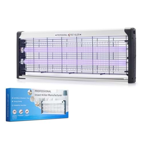 HADRON HDX9302 Elektrikli Sinek Öldürücü Cihaz 40W 65 cm Floresan ABS Siyah Beyaz