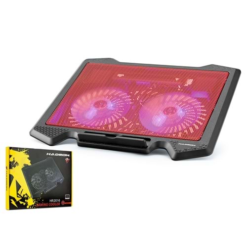 HADRON HR2016 Laptop Soğutucu 2 Fanlı LED 13-15.6 İnç Siyah