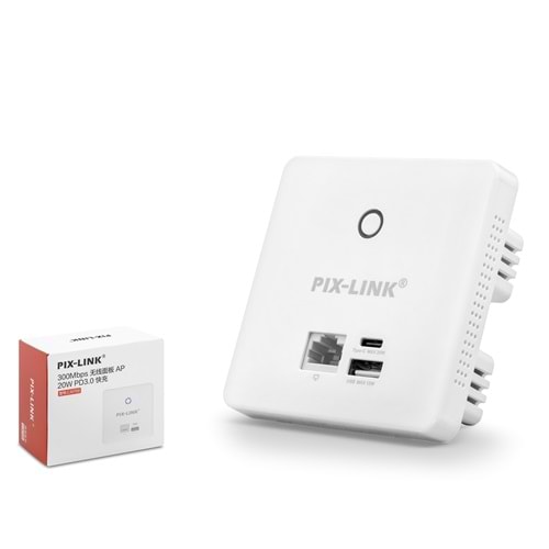 PIXLINK CAP08 Duvar Tipi WiFi Access Point 300 Mbps Beyaz